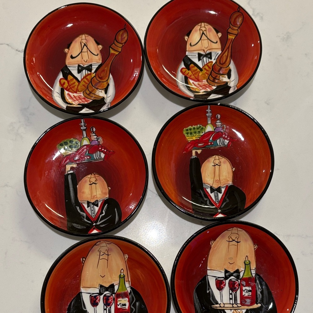 Certified International Red Chef Dinnerware Set 5 inch round - Picture 2 of 11
